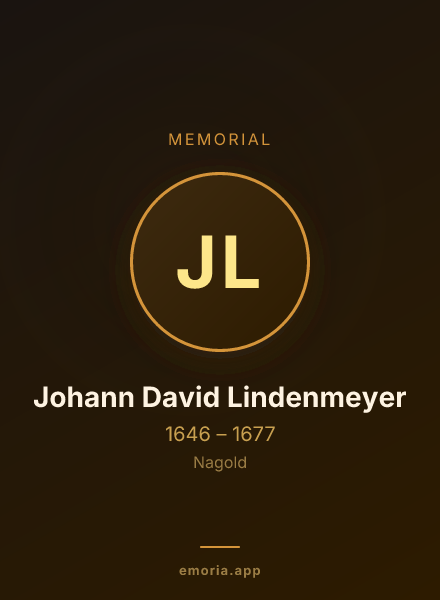 Memorial portrait of Johann David Lindenmeyer