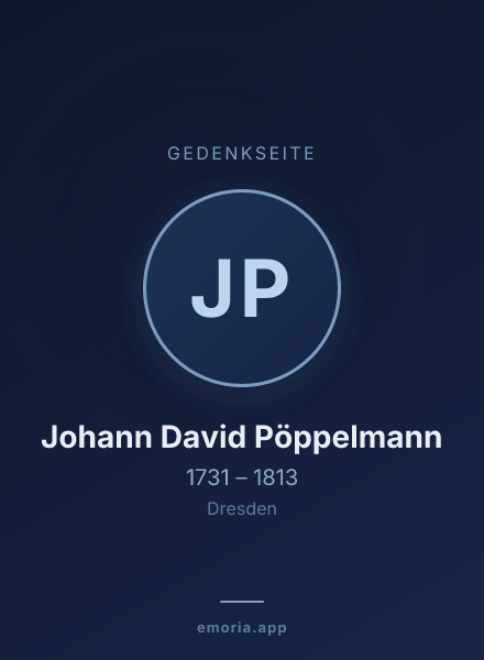 Gedenkportrait von Johann David Pöppelmann