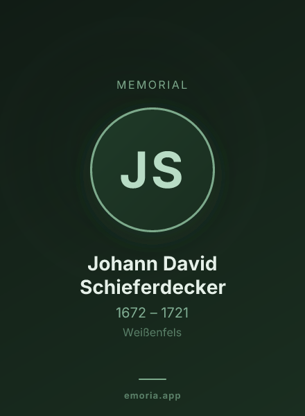 Memorial portrait of Johann David Schieferdecker
