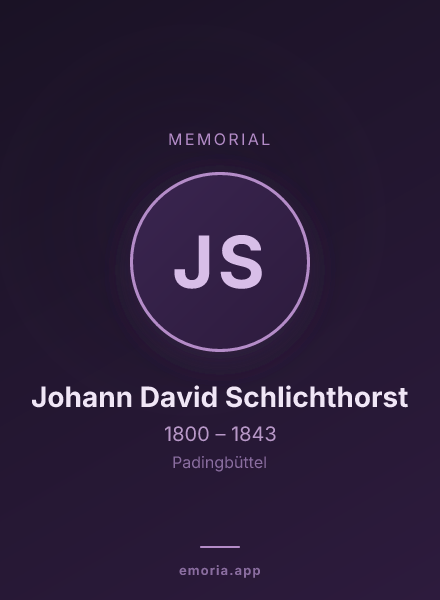 Memorial portrait of Johann David Schlichthorst
