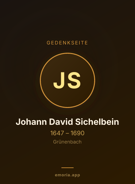 Gedenkportrait von Johann David Sichelbein