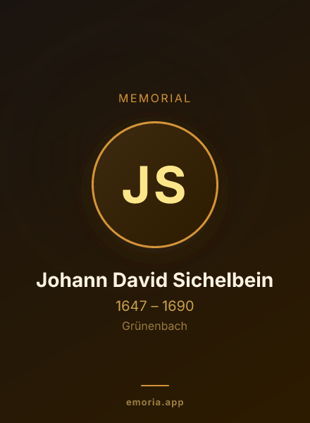 Memorial portrait of Johann David Sichelbein