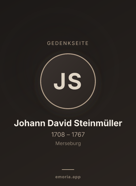 Gedenkportrait von Johann David Steinmüller