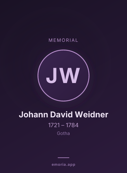 Memorial portrait of Johann David Weidner