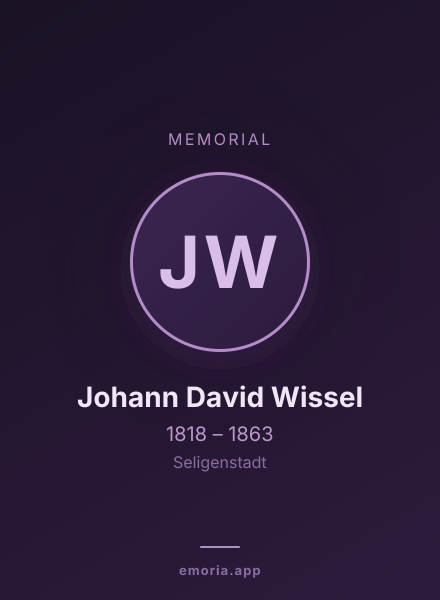 Memorial portrait of Johann David Wissel