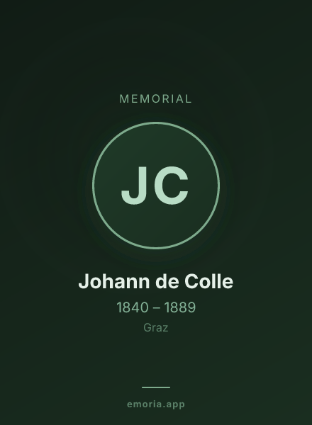 Memorial portrait of Johann de Colle