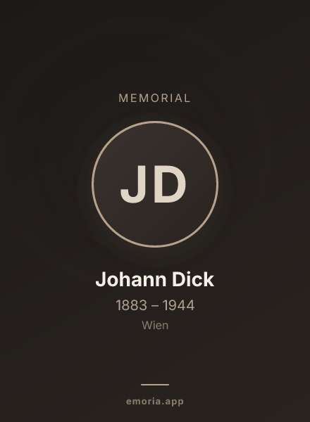 Memorial portrait of Johann Dick