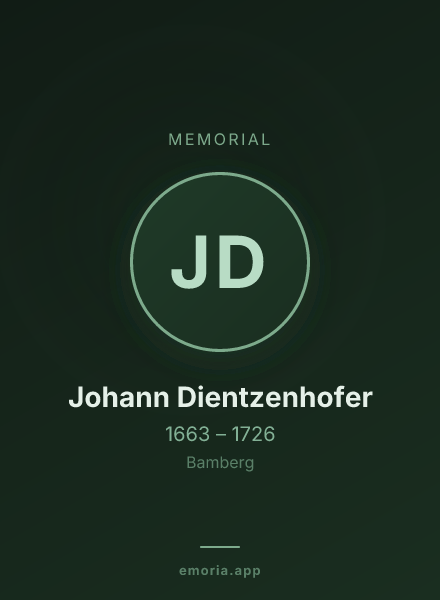 Memorial portrait of Johann Dientzenhofer