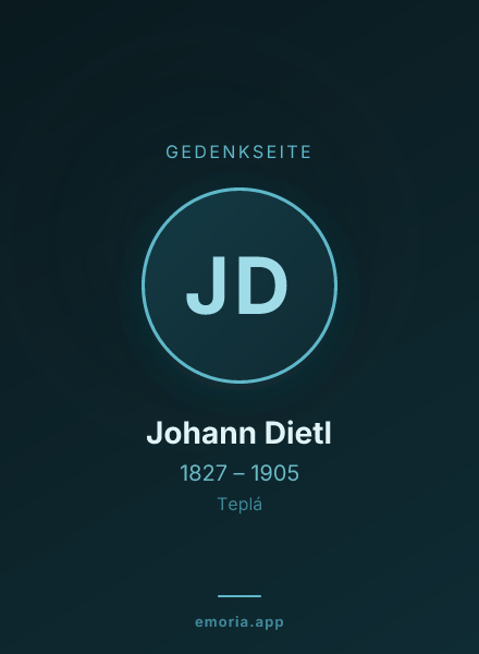 Gedenkportrait von Johann Dietl