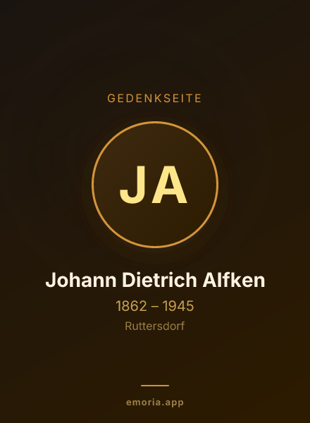 Gedenkportrait von Johann Dietrich Alfken