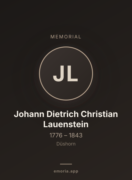 Memorial portrait of Johann Dietrich Christian Lauenstein