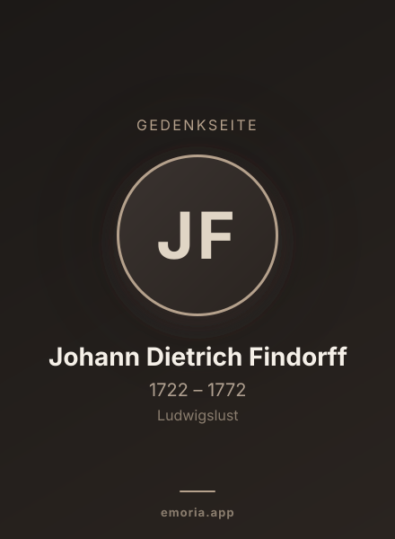 Gedenkportrait von Johann Dietrich Findorff