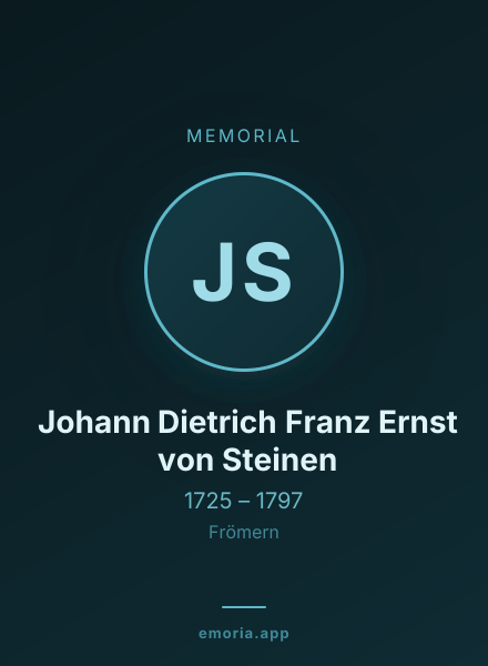 Memorial portrait of Johann Dietrich Franz Ernst von Steinen