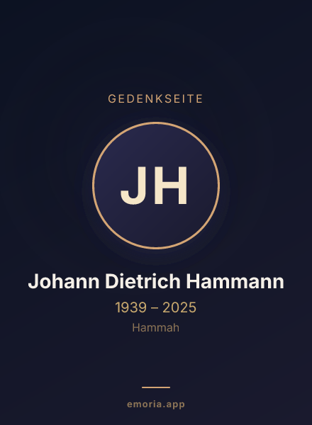 Gedenkportrait von Johann Dietrich Hammann