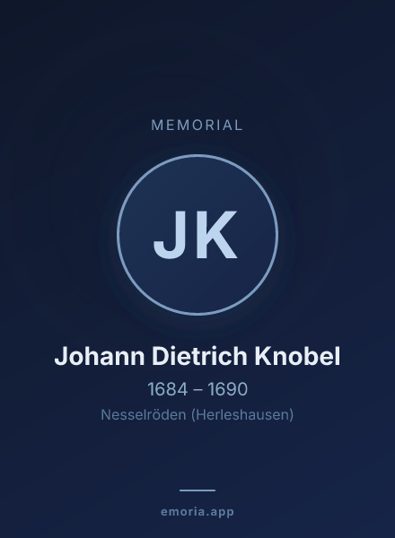 Memorial portrait of Johann Dietrich Knobel