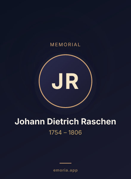 Memorial portrait of Johann Dietrich Raschen