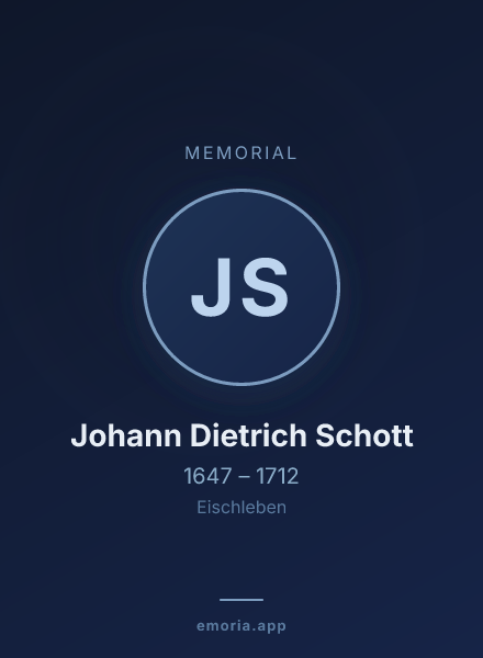 Memorial portrait of Johann Dietrich Schott