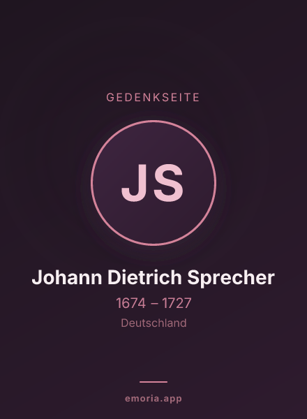 Gedenkportrait von Johann Dietrich Sprecher