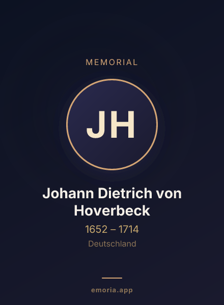 Memorial portrait of Johann Dietrich von Hoverbeck