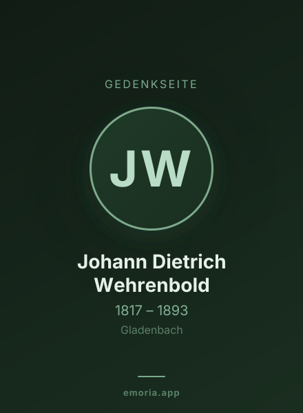 Gedenkportrait von Johann Dietrich Wehrenbold