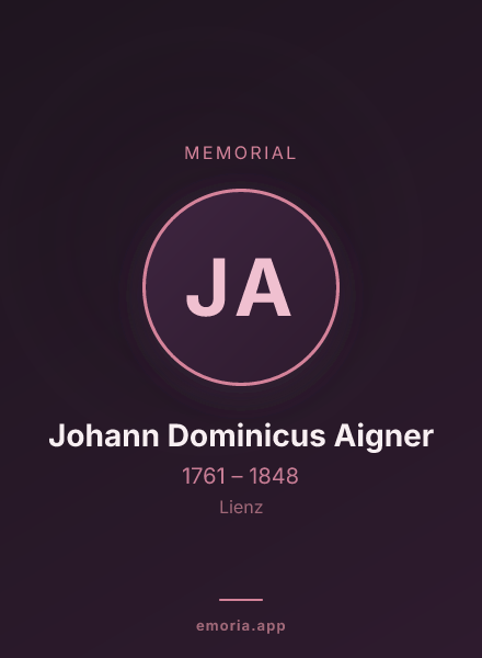 Memorial portrait of Johann Dominicus Aigner