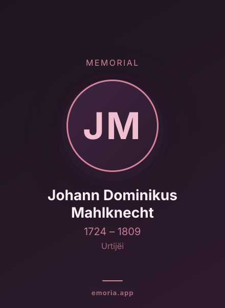 Memorial portrait of Johann Dominikus Mahlknecht