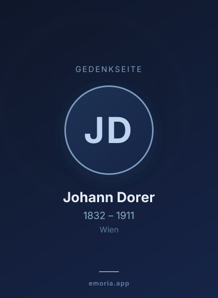 Gedenkportrait von Johann Dorer