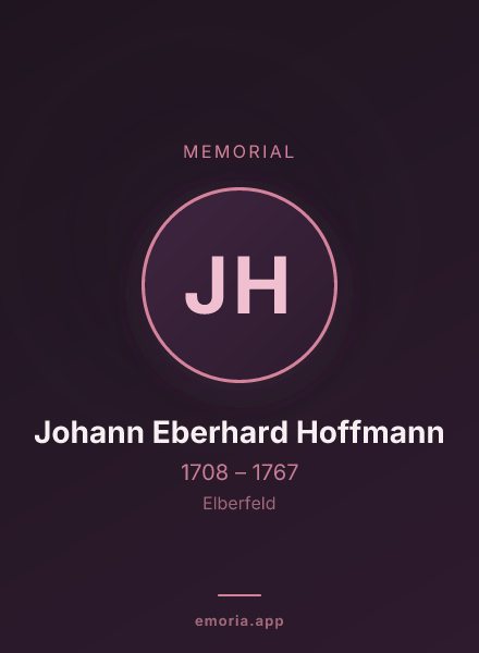 Memorial portrait of Johann Eberhard Hoffmann