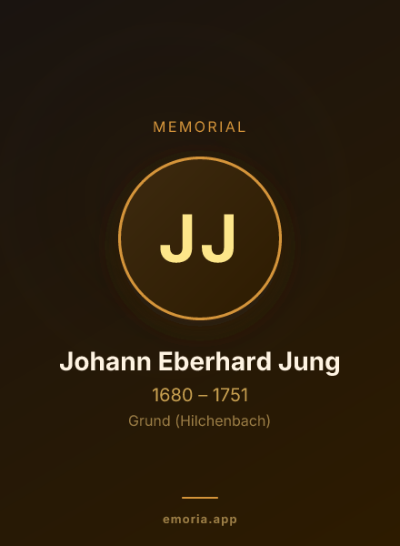 Memorial portrait of Johann Eberhard Jung