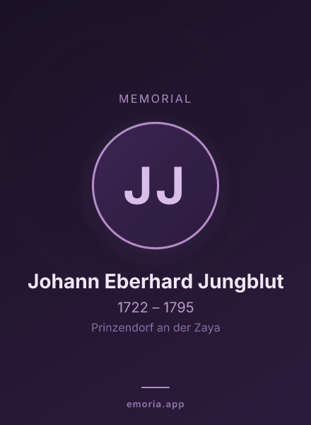 Memorial portrait of Johann Eberhard Jungblut