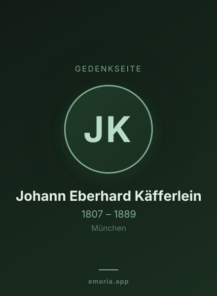Gedenkportrait von Johann Eberhard Käfferlein