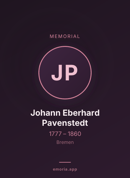 Memorial portrait of Johann Eberhard Pavenstedt