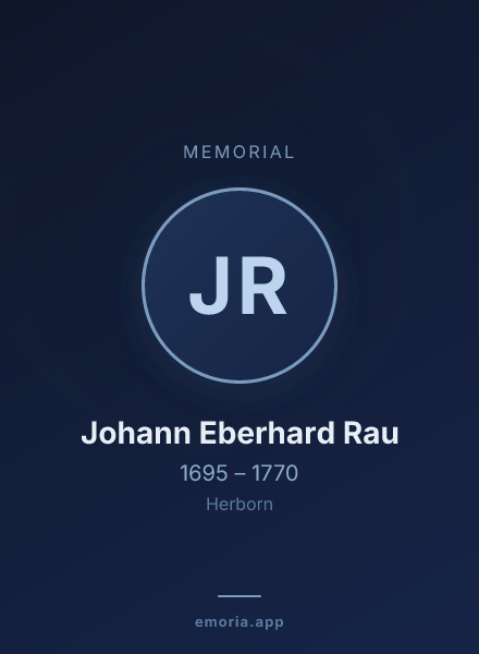 Memorial portrait of Johann Eberhard Rau