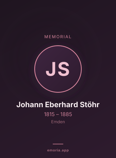 Memorial portrait of Johann Eberhard Stöhr