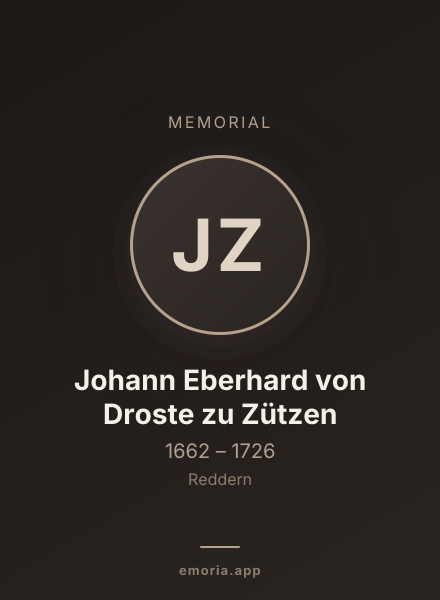Memorial portrait of Johann Eberhard von Droste zu Zützen