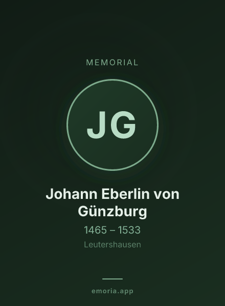 Memorial portrait of Johann Eberlin von Günzburg