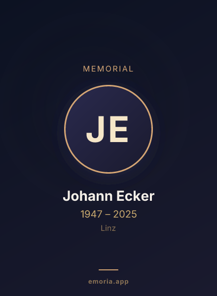 Memorial portrait of Johann Ecker