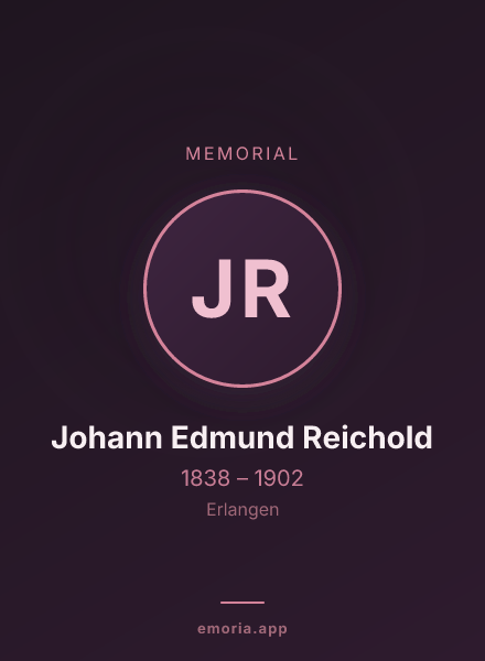 Memorial portrait of Johann Edmund Reichold