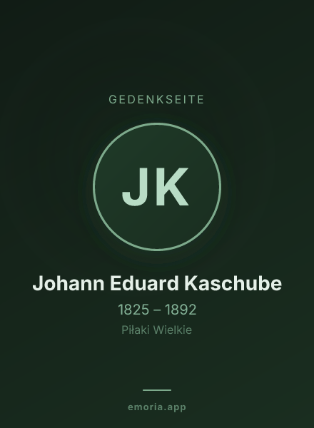 Gedenkportrait von Johann Eduard Kaschube