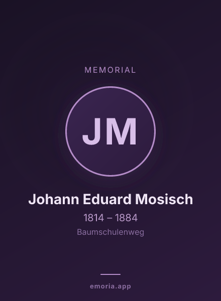 Memorial portrait of Johann Eduard Mosisch
