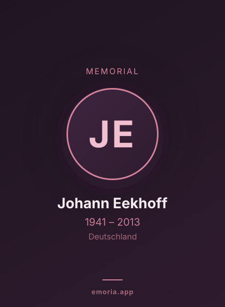 Memorial portrait of Johann Eekhoff