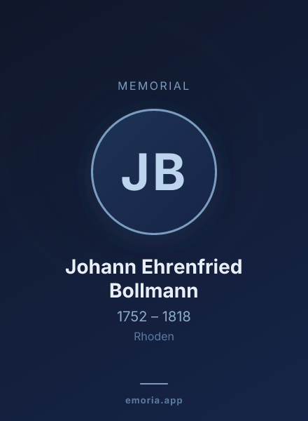 Memorial portrait of Johann Ehrenfried Bollmann