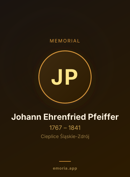 Memorial portrait of Johann Ehrenfried Pfeiffer