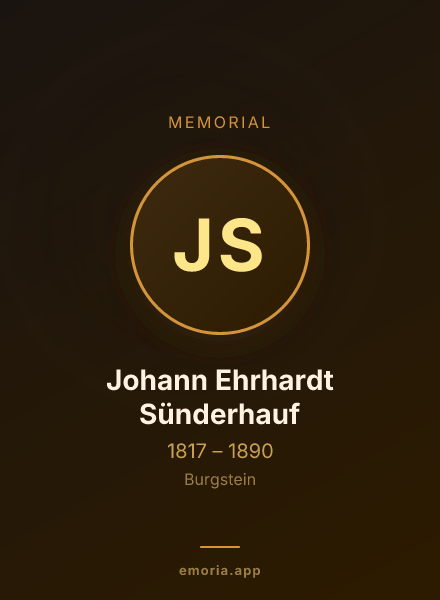 Memorial portrait of Johann Ehrhardt Sünderhauf