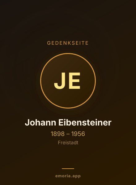 Gedenkportrait von Johann Eibensteiner
