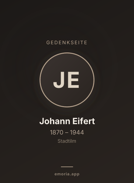 Gedenkportrait von Johann Eifert