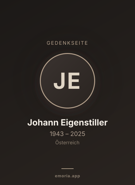 Gedenkportrait von Johann Eigenstiller