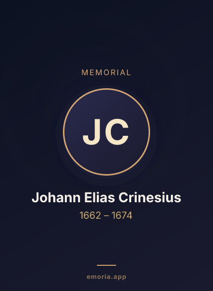 Memorial portrait of Johann Elias Crinesius