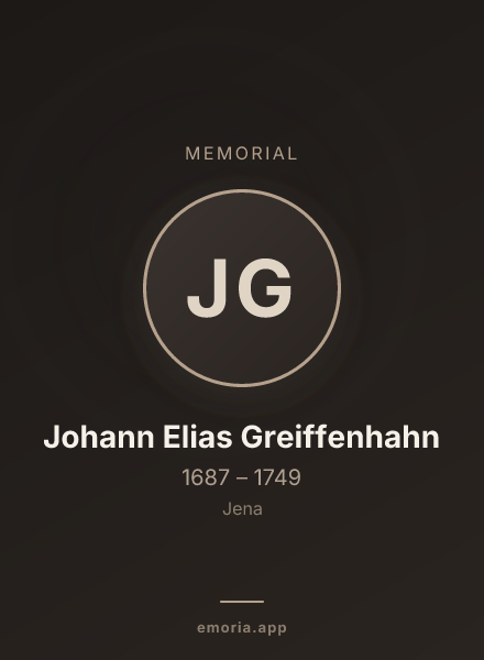 Memorial portrait of Johann Elias Greiffenhahn