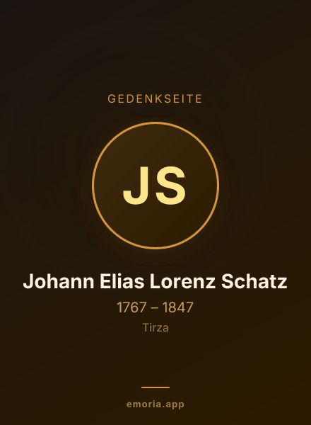 Gedenkportrait von Johann Elias Lorenz Schatz